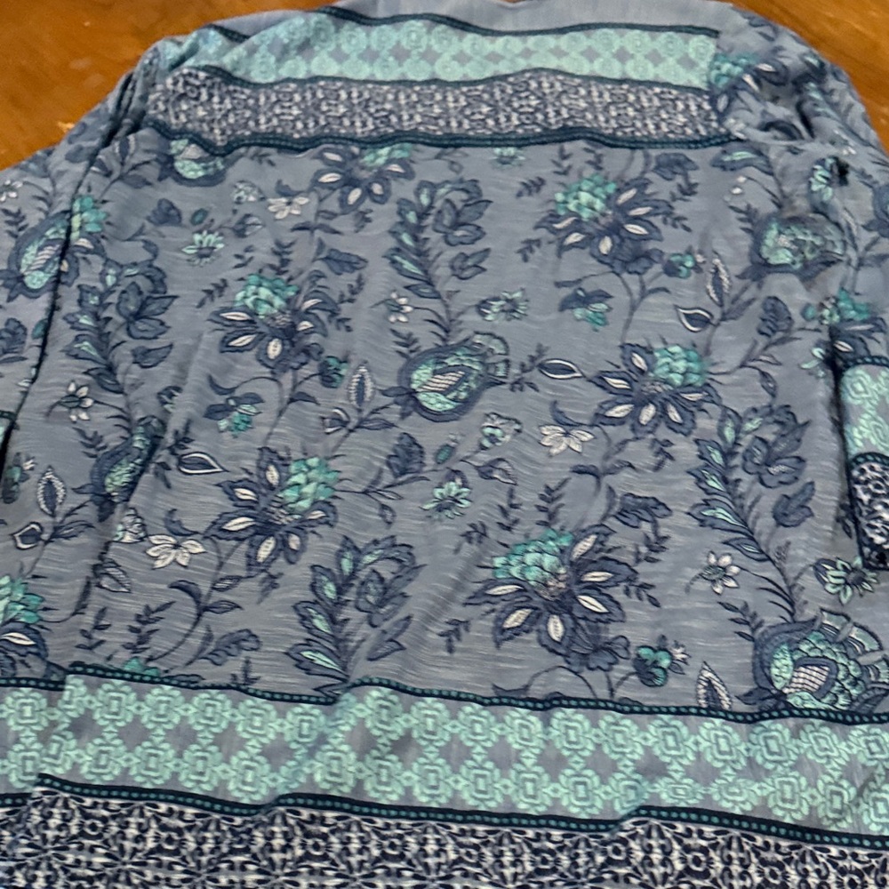 Coldwater Creek Blue and Green Floral Top - Picture 13 of 16